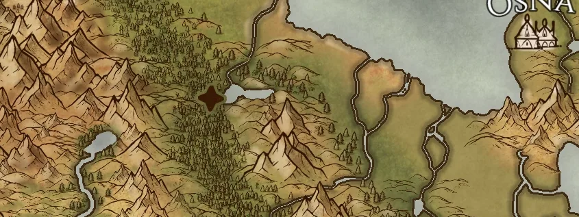 Ayterea, a full color fantasy map (cropped detail)