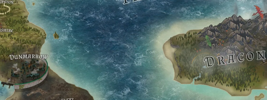 Inafy Map, a full color fantasy map (cropped detail)