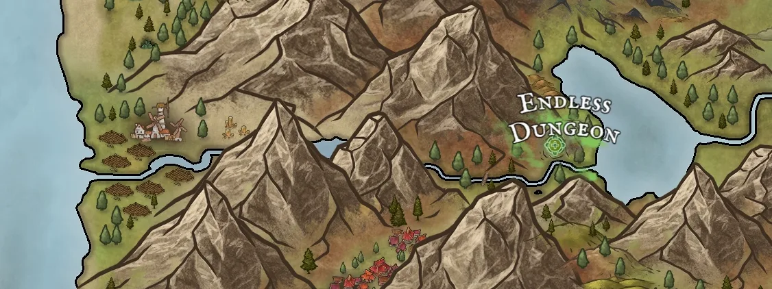 Island of Iporus, a full color fantasy map (cropped detail)