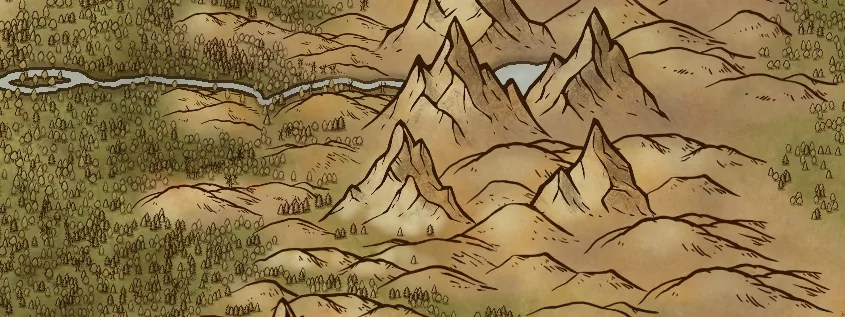 Micky Carre Map, a full color fantasy map (cropped detail)