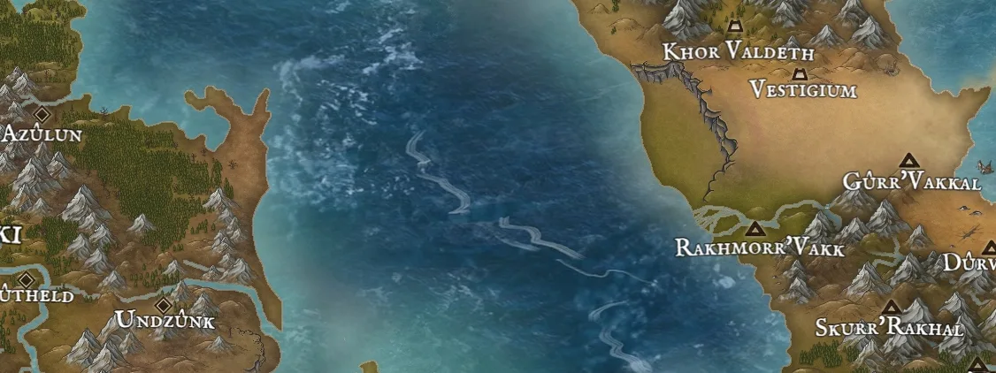 Prilum, a full color fantasy map (cropped detail)